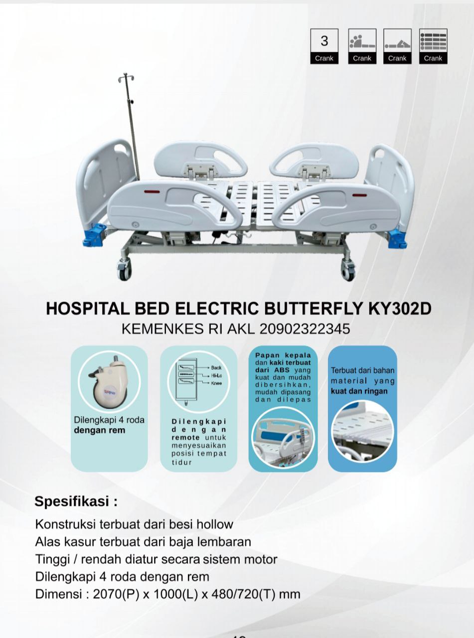 Hospital Bed Electrik Butter Fly KY302D ( sella)